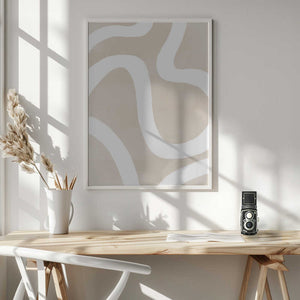 Tablou înramat „Squiggly Abstract Art” de Melloi Art Prints