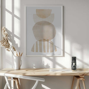 Tablou înramat „Semi Circles Geometric” de Melloi Art Prints