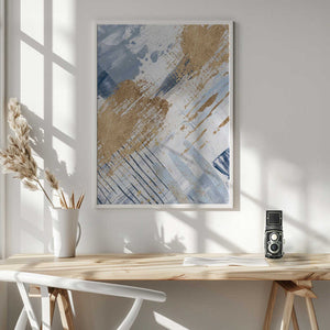 Tablou înramat „Serenity in Blue-1” de Sally Ann Moss
