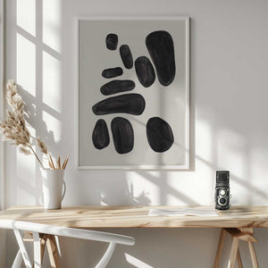 Tablou înramat „Stacked Pebbles” de Ejaaz Haniff