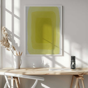 Tablou înramat „Yellow Watercolor Shapes #3” de jay stanley