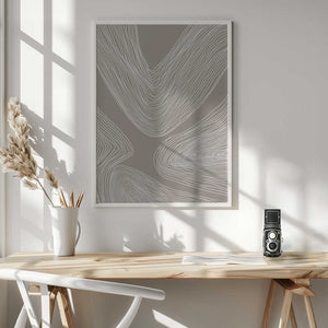 Tablou înramat „Flowing Contours Line Art” de Melloi Art Prints