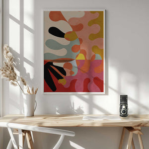 Tablou înramat „Warm Colors Bauhaus Geometry5” de Ana Rut Bre