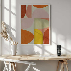 Tablou înramat „Warm Pastel Geometry” de Ana Rut Bre