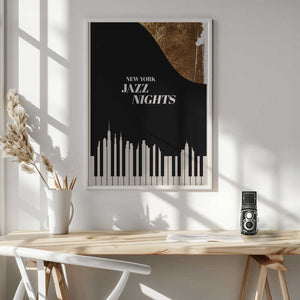 Tablou înramat „Jazz Nights” de Kubistika