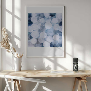 Tablou înramat „Blue Bubbles” de Louise van Terheijden