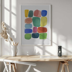 Tablou înramat „Color Blocks 3” de Louise van Terheijden