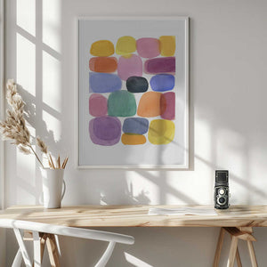 Tablou înramat „Color Blocks 4” de Louise van Terheijden