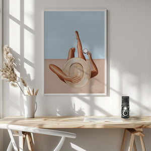 Tablou înramat „Poolside Girl” de Ivy Green Illustrations