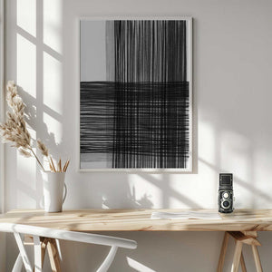 Tablou înramat „Black And Gray Lines Creating A Grid Pattern” de Shot by Clint