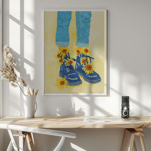 Tablou înramat „Sunflower Walk” de Raissa Oltmanns