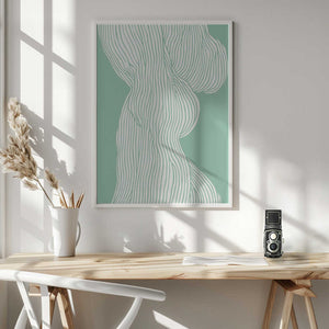 Tablou înramat „Flowing Line Elegance” de Treechild