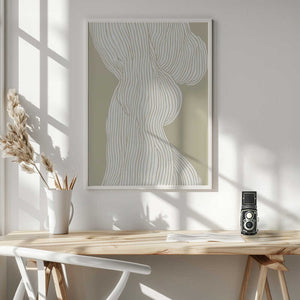 Tablou înramat „Flowing Lines Elegance” de Treechild