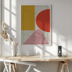 Tablou înramat „Four Triangles” de Oju Design