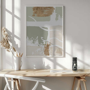 Tablou înramat „simply green-1” de Sally Ann Moss