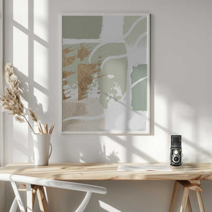 Tablou înramat „simply green-2” de Sally Ann Moss