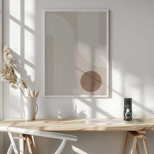 Tablou înramat „Beige Arc Poster” de Elena Ristova