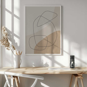 Tablou înramat „Graphic Shapes &amp; Lines Poster” de Elena Ristova