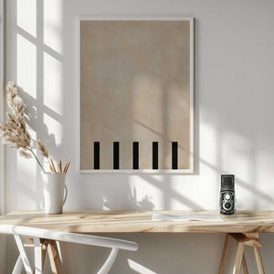Tablou înramat „Beige Geometric Painting” de Elena Ristova