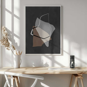 Tablou înramat „Organic Shapes in Earthy Tones” de Elena Ristova