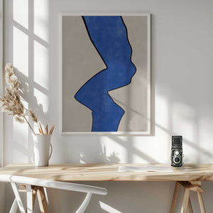 Tablou înramat „Bold Blue Contour” de Elena Ristova