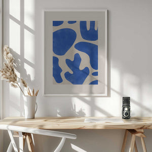 Tablou înramat „Blue Abstractions” de Elena Ristova