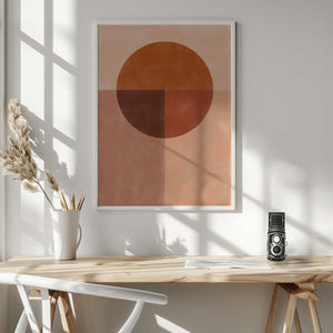 Tablou înramat „Earth Tones Balance” de Elena Ristova