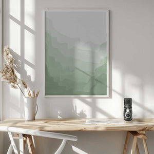 Tablou înramat „Emerald Wave Scape” de Elena Ristova