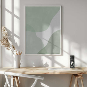 Tablou înramat „Soft Green Waves” de Elena Ristova