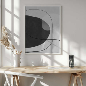 Tablou înramat „Monochrome Flow” de Elena Ristova
