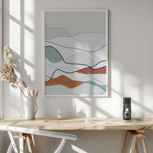 Tablou înramat „Flowing Horizons” de Elena Ristova
