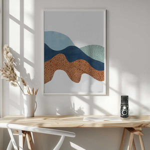 Tablou înramat „Textured Horizons” de Elena Ristova