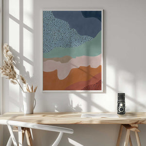 Tablou înramat „Colorful Flowing Shapes” de Elena Ristova
