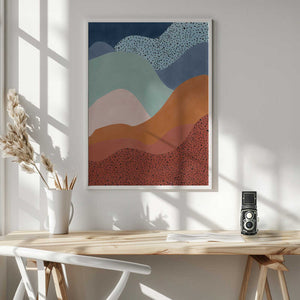 Tablou înramat „Colorful Wave Scape” de Elena Ristova