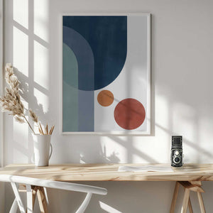 Tablou înramat „Overlapping Circles And Arches” de Elena Ristova