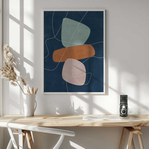 Tablou înramat „Floating Shapes” de Elena Ristova