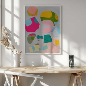 Tablou înramat „Minimal cutout colorful” de Ana Rut Bre