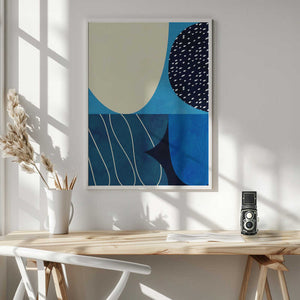 Tablou înramat „Shapes Play3 2blue” de Ana Rut Bre