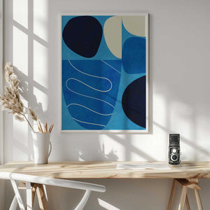 Tablou înramat „Shapes Play3 1blue” de Ana Rut Bre