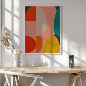 Tablou înramat „Mid Century Pastel 14” de Ana Rut Bre