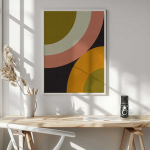 Tablou înramat „Geo Shapes Fall 21 Rounded” de Ana Rut Bre