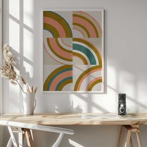 Tablou înramat „Rainbow Suns 10” de Ana Rut Bre