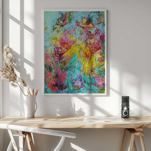 Tablou înramat „Expressionist Colorful Abstract” de Dorothy Fagan