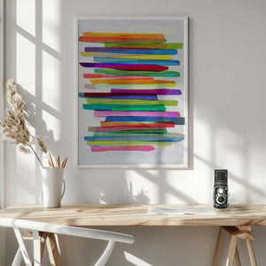 Tablou înramat „Colorful Stripes 1” de Mareike Böhmer