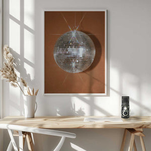 Tablou înramat „Orange Disco Ball” de Samantha Hearn