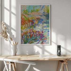 Tablou înramat „Vibrant Garden Path” de Dorothy Fagan