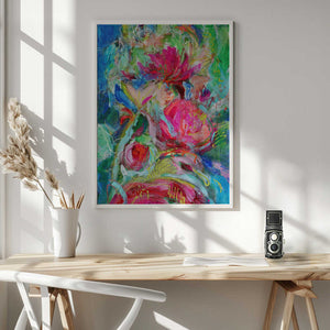 Tablou înramat „Vibrant Petal Symphony” de Dorothy Fagan