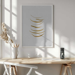 Tablou înramat „Minimalist Gold Painting” de Orara Studio