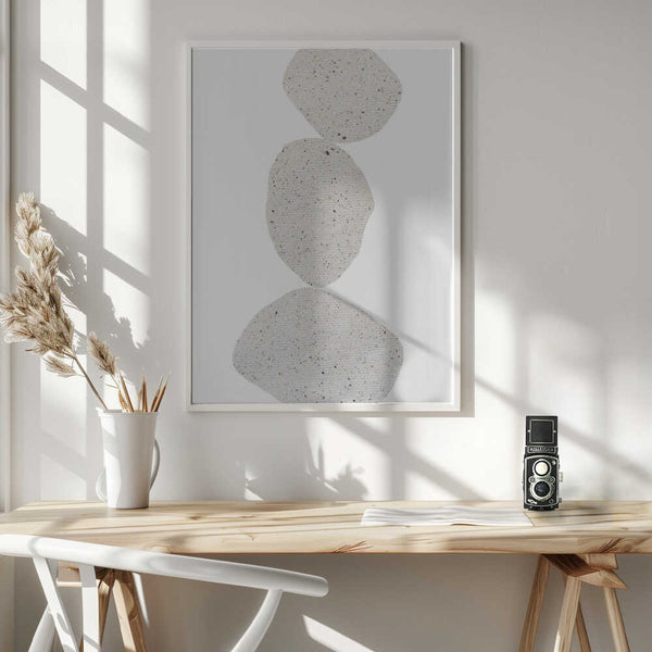 Tablou înramat „Stacked Stone Shapes” de uplusmestudio