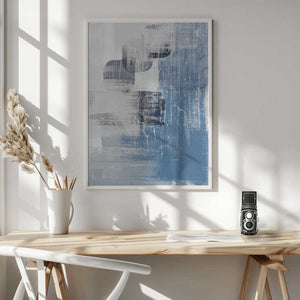 Tablou înramat „Blue Canvas 3” de Sally Ann Moss
